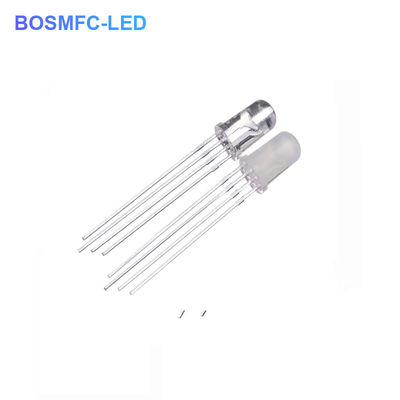 4 штифта RGB LED 5 мм через отверстие 0,06 Вт, общий анод водопроницаемый объектив F5 Трицветный светодиод