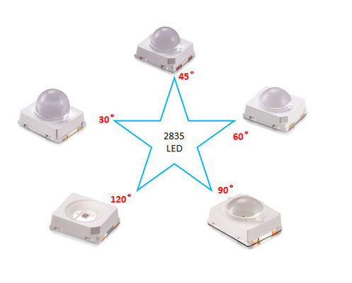 2835 IR LED Chip Diode 850nm с 30-градусным 60-градусным углом объектива для камеры