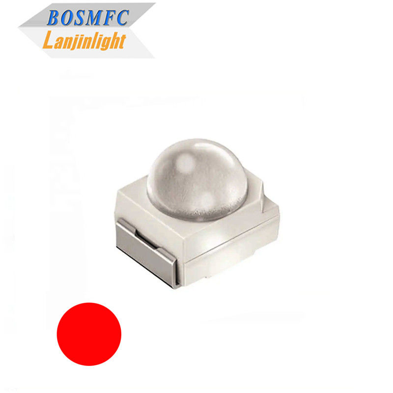 3528 SMD светодиодный купольный объектив 60 градусов Красный обед яркий 2000mcd светодиодный чип для светофора