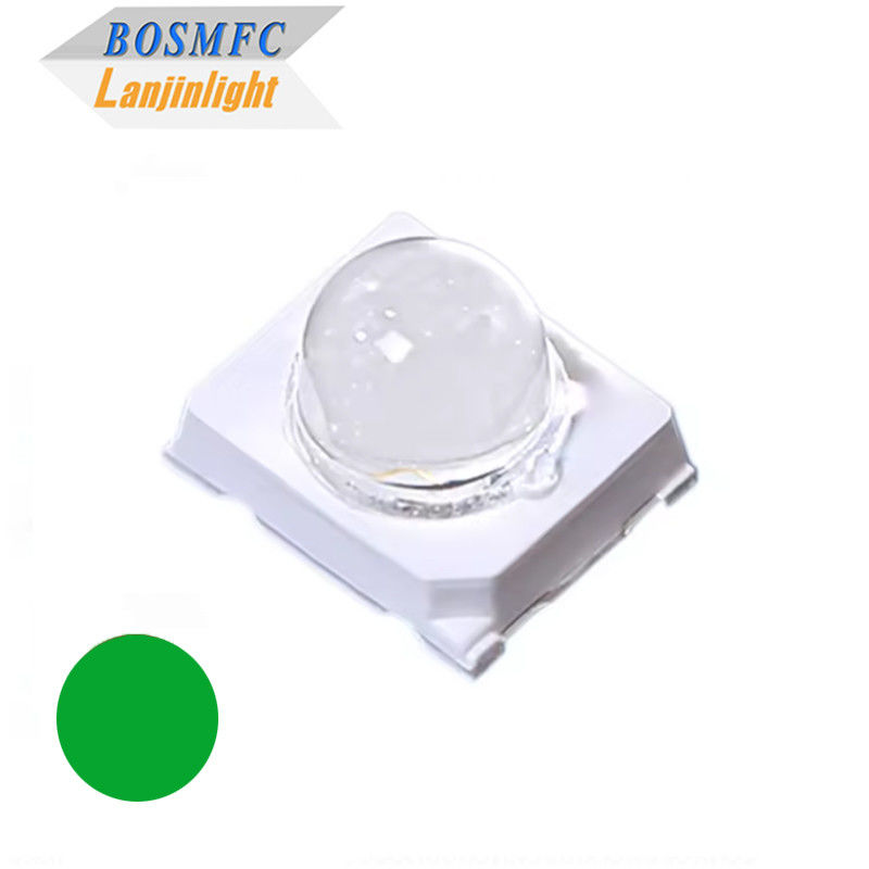 0.2w 60mA Высокая яркость 20000mcd Зеленый 2835 SMD LED 30 градусов купольный линзовый диод для светофоров