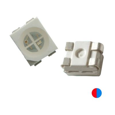 20mA Bi Color PLCC4 3528 SMD LED Chip толщина 1,9 мм красный и синий цвет 4 булавки